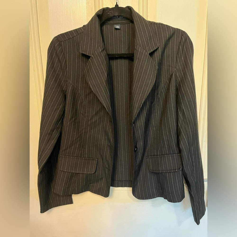 Tommy Hilfiger Black Pinstripe Blazer